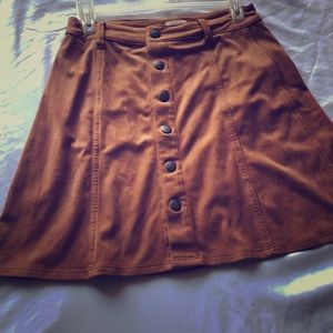 Tan suede skirt